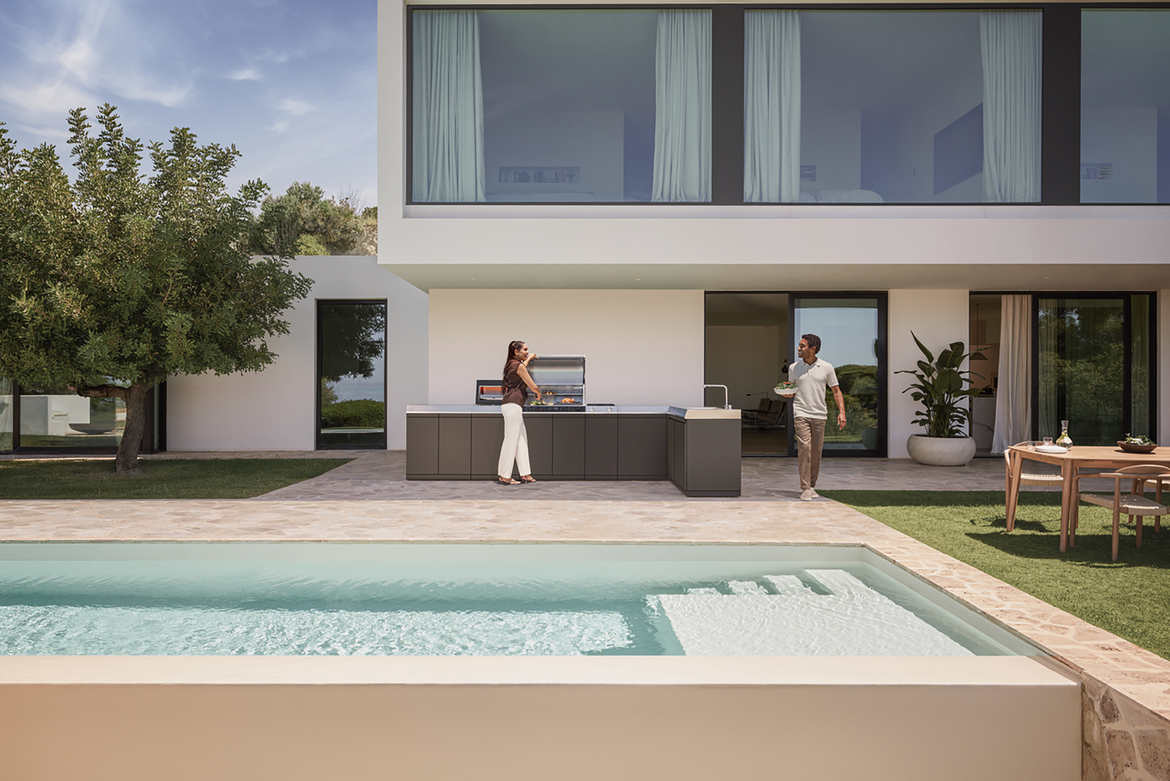 Thomas Gardener Roofs Outdoor Küche Miele Dreams Signature mit Fire Pro IQ