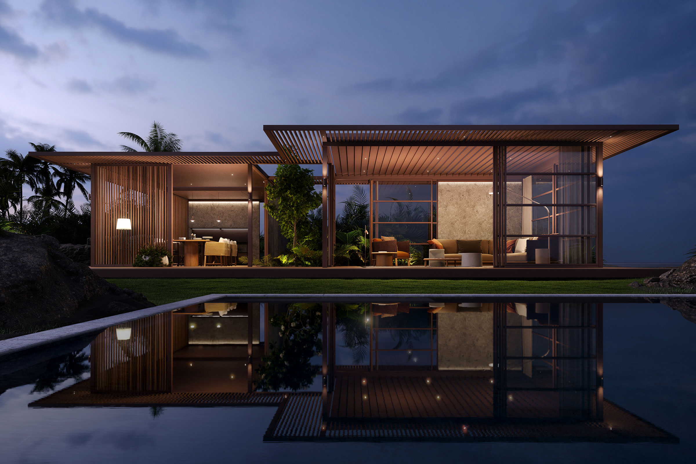 Stilvolle Lamellendach von Kettal: Qualität und Design vereint